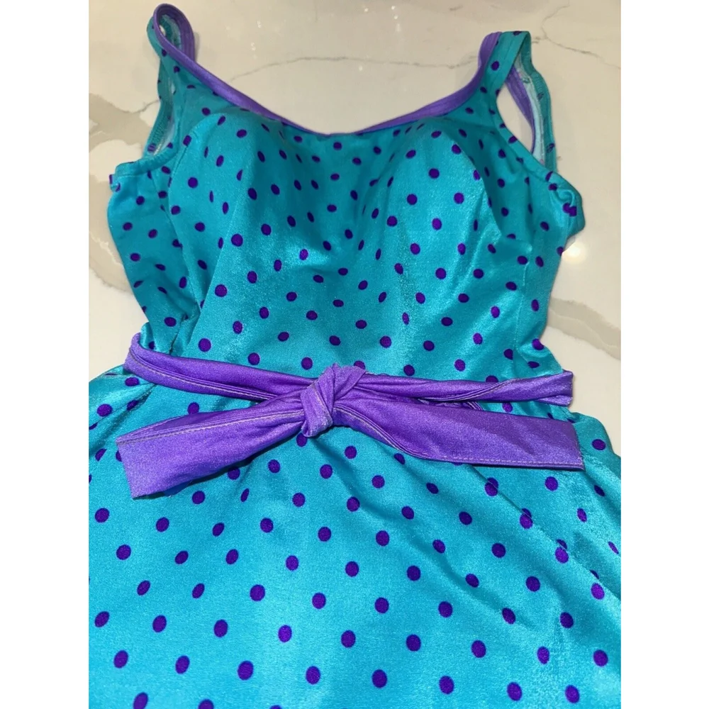 Vintage Some Body Mainstream bullet bra bathing suit union made Blue & Purple - Picture 3 of 12
